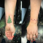 tattoo fir tree on hand 25.11.2019 №1047 -tattoo spruce- tattoovalue.net