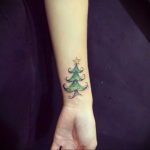 tattoo fir tree on hand 25.11.2019 №1049 -tattoo spruce- tattoovalue.net