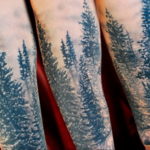 tattoo fir tree on hand 25.11.2019 №1051 -tattoo spruce- tattoovalue.net