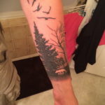 tattoo fir tree on hand 25.11.2019 №1061 -tattoo spruce- tattoovalue.net