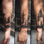 tattoo fir tree on hand 25.11.2019 №1072 -tattoo spruce- tattoovalue.net