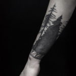 tattoo fir tree on hand 25.11.2019 №1076 -tattoo spruce- tattoovalue.net