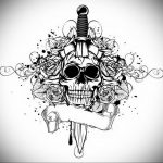 dagger tattoo sketch 27.12.2019 №038 -dagger tattoo- tattoovalue.net
