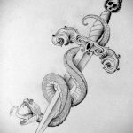 dagger tattoo sketch 27.12.2019 №002 -dagger tattoo- tattoovalue.net