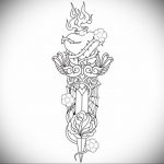 dagger tattoo sketch 27.12.2019 №013 -dagger tattoo- tattoovalue.net