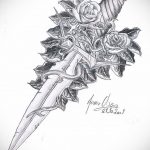 dagger tattoo sketch 27.12.2019 №022 -dagger tattoo- tattoovalue.net