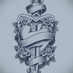 dagger tattoo sketch 27.12.2019 №027 -dagger tattoo- tattoovalue.net