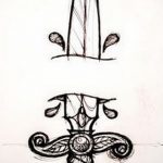 dagger tattoo sketch 27.12.2019 №029 -dagger tattoo- tattoovalue.net