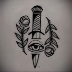 dagger tattoo sketch 27.12.2019 №050 -dagger tattoo- tattoovalue.net