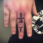 finger dagger tattoo 27.12.2019 №005 -dagger tattoo- tattoovalue.net