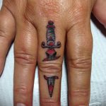 finger dagger tattoo 27.12.2019 №011 -dagger tattoo- tattoovalue.net