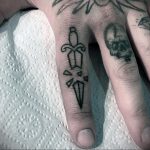 finger dagger tattoo 27.12.2019 №013 -dagger tattoo- tattoovalue.net