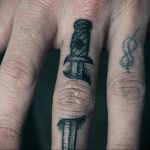 finger dagger tattoo 27.12.2019 №029 -dagger tattoo- tattoovalue.net