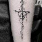 forearm dagger tattoo 27.12.2019 №021 -dagger tattoo- tattoovalue.net