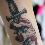 forearm dagger tattoo 27.12.2019 №066 -dagger tattoo- tattoovalue.net
