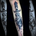 forearm dagger tattoo 27.12.2019 №003 -dagger tattoo- tattoovalue.net