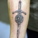 forearm dagger tattoo 27.12.2019 №006 -dagger tattoo- tattoovalue.net