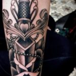 forearm dagger tattoo 27.12.2019 №008 -dagger tattoo- tattoovalue.net