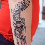 forearm dagger tattoo 27.12.2019 №014 -dagger tattoo- tattoovalue.net