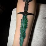 forearm dagger tattoo 27.12.2019 №017 -dagger tattoo- tattoovalue.net