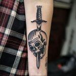 forearm dagger tattoo 27.12.2019 №018 -dagger tattoo- tattoovalue.net