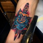 forearm dagger tattoo 27.12.2019 №020 -dagger tattoo- tattoovalue.net