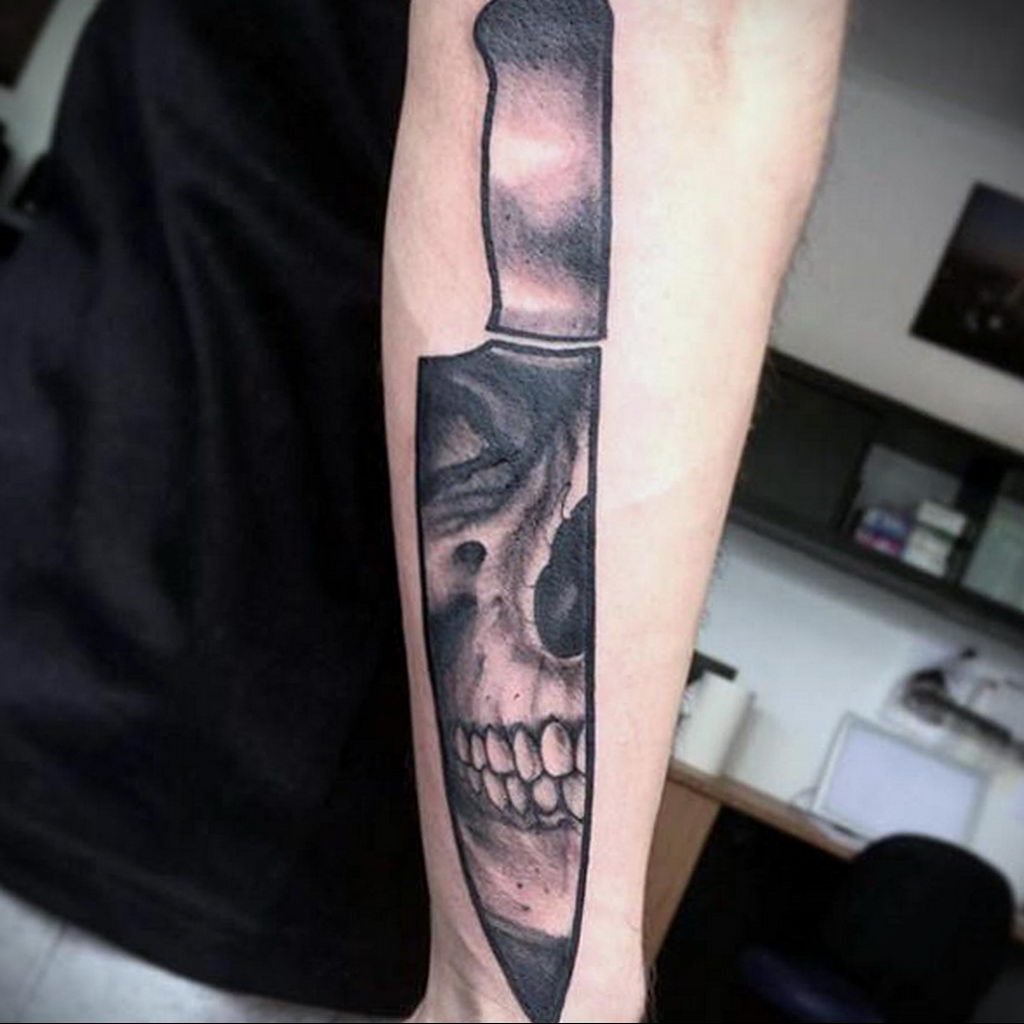 forearm dagger tattoo 27.12.2019 №028 -dagger tattoo- tattoovalue.net