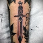 forearm dagger tattoo 27.12.2019 №029 -dagger tattoo- tattoovalue.net