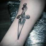 forearm dagger tattoo 27.12.2019 №046 -dagger tattoo- tattoovalue.net