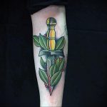 forearm dagger tattoo 27.12.2019 №065 -dagger tattoo- tattoovalue.net