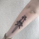 forearm dagger tattoo 27.12.2019 №068 -dagger tattoo- tattoovalue.net