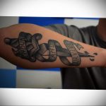 forearm dagger tattoo 27.12.2019 №075 -dagger tattoo- tattoovalue.net