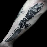 forearm dagger tattoo 27.12.2019 №077 -dagger tattoo- tattoovalue.net