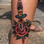 heart tattoo with dagger 27.12.2019 №002 -dagger tattoo- tattoovalue.net_2