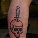 heart tattoo with dagger 27.12.2019 №016 -dagger tattoo- tattoovalue.net_2