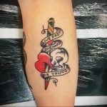 heart tattoo with dagger 27.12.2019 №036 -dagger tattoo- tattoovalue.net