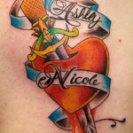 heart tattoo with dagger 27.12.2019 №046 -dagger tattoo- tattoovalue.net