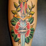 rose dagger tattoo 27.12.2019 №031 -dagger tattoo- tattoovalue.net