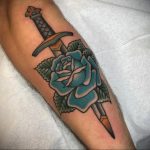rose dagger tattoo 27.12.2019 №015 -dagger tattoo- tattoovalue.net
