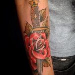 rose dagger tattoo 27.12.2019 №016 -dagger tattoo- tattoovalue.net