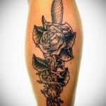 rose dagger tattoo 27.12.2019 №026 -dagger tattoo- tattoovalue.net