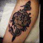 rose dagger tattoo 27.12.2019 №027 -dagger tattoo- tattoovalue.net