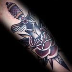 rose dagger tattoo 27.12.2019 №030 -dagger tattoo- tattoovalue.net