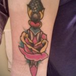 rose dagger tattoo 27.12.2019 №034 -dagger tattoo- tattoovalue.net