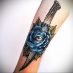 rose dagger tattoo 27.12.2019 №035 -dagger tattoo- tattoovalue.net