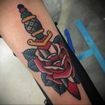 rose dagger tattoo 27.12.2019 №043 -dagger tattoo- tattoovalue.net