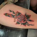 rose dagger tattoo 27.12.2019 №044 -dagger tattoo- tattoovalue.net