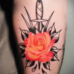 rose dagger tattoo 27.12.2019 №051 -dagger tattoo- tattoovalue.net