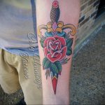 rose dagger tattoo 27.12.2019 №052 -dagger tattoo- tattoovalue.net