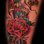 rose dagger tattoo 27.12.2019 №054 -dagger tattoo- tattoovalue.net
